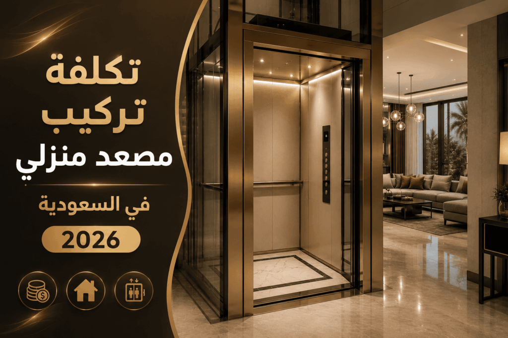 تكلفة تركيب مصعد منزلي في السعودية 2026 12 تكلفة تركيب مصعد منزلي في السعودية 2026