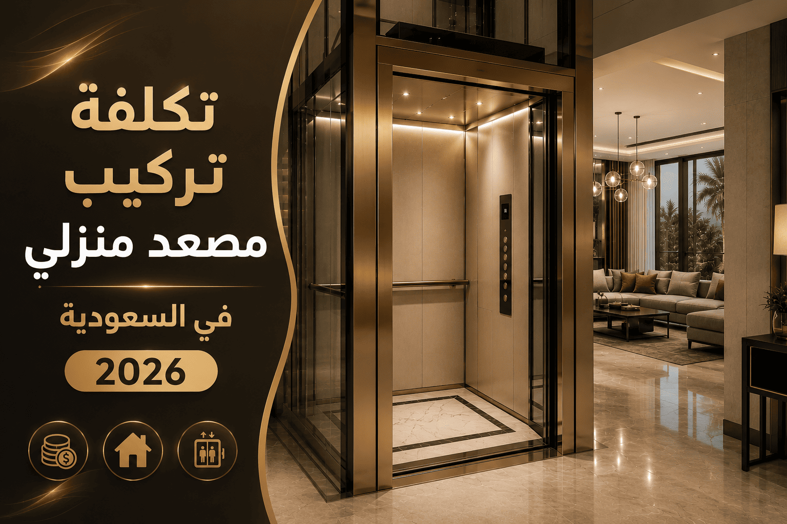 تكلفة تركيب مصعد منزلي في السعودية 2026